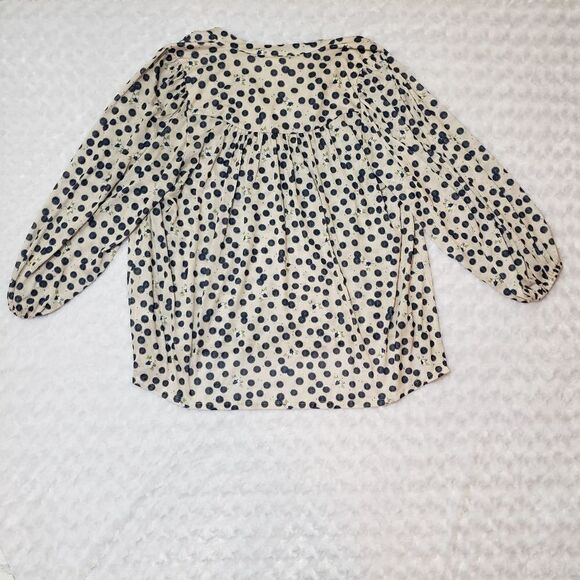 Anna Glover x H&M size large blue dot and gold/white moth patterned 3/4 elastic - Picture 2 of 6